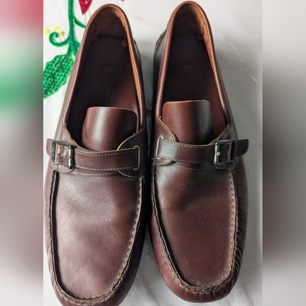 salvatore Ferragamo Fergie Men's Dark Brown Leather Loafers